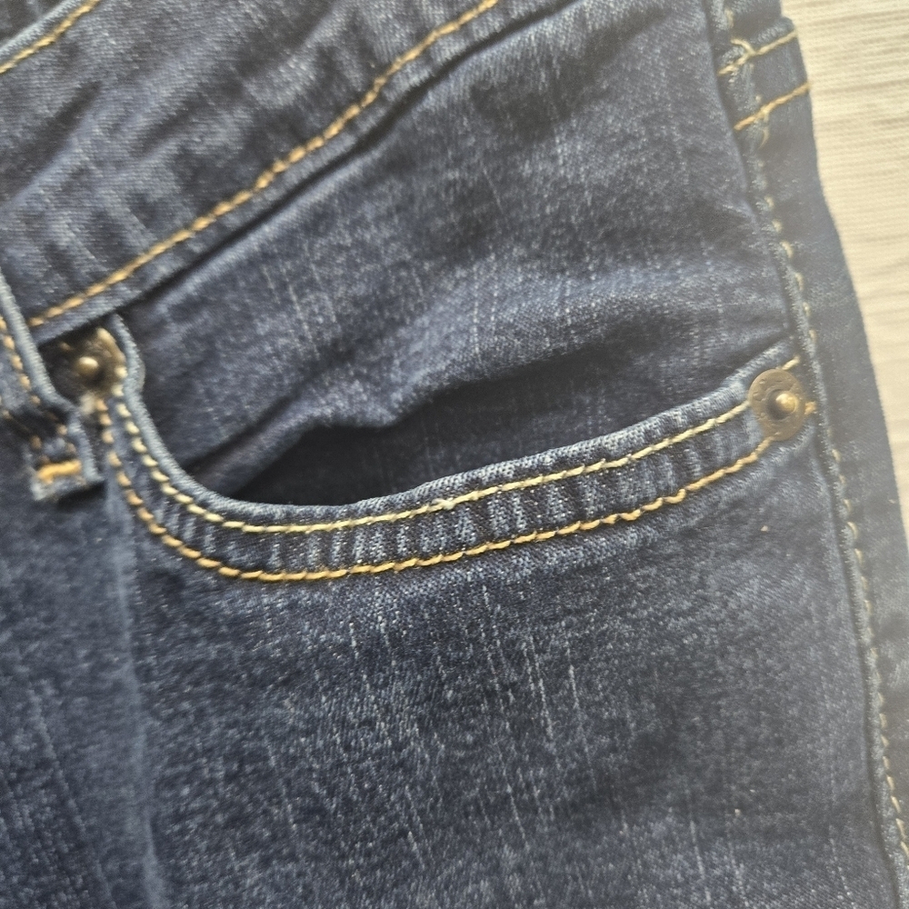 Levi Strauss Signature Straight Leg Jean Womens 6M Mid‎ Rise Stretch Denim Dark - Picture 5 of 11